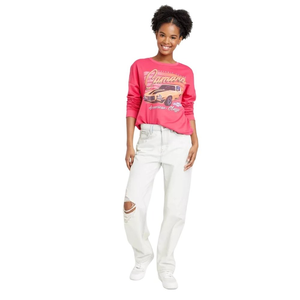 gm - Women's Camaro Graphic Sweatshirt Size XS Raspberry wine - Picture 9 of 9
